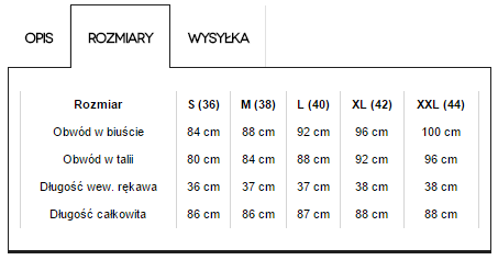 molly.pl - tabela rozmiarów