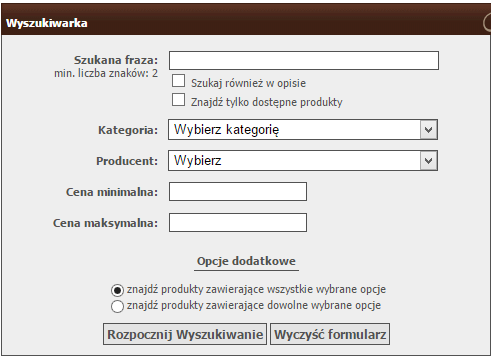Przestrzen.com.pl - wyszukiwarka zaawansowana